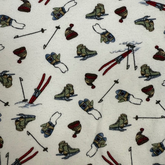 White Stag 18W/20W Ski Skating Winter Print Top – Long Sleeve Mock Neck FLAW - Picture 2 of 12